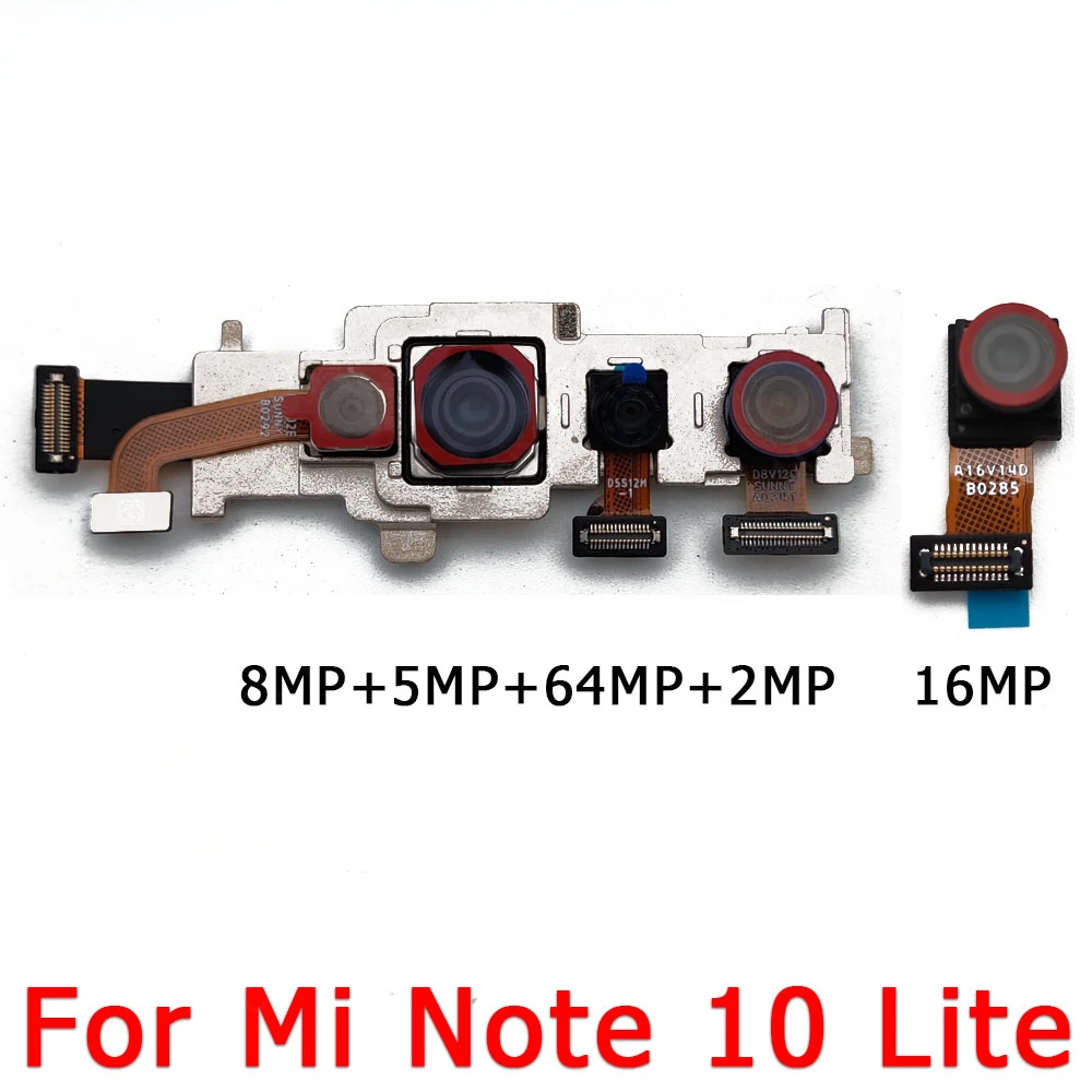 Front and Rear Back Camera For Xiaomi Mi Note 10 Lite Note10 Main Frontal Selfie Camera Module Replacement Spare Parts