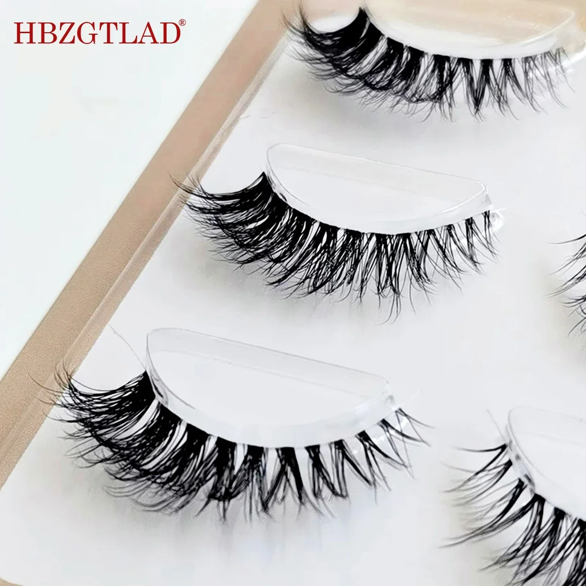 New 3pairs Mink Eyelashes Clear Band EyeLashes Crisscross Transparent Band False Eyelashes Handmade Dramatic Lashes Upper Lash