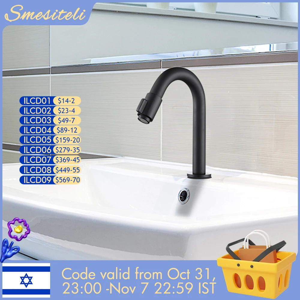 Washbasin Sink Cold Water Faucet Only Single Hole Deck Mount  Wash Basin Tap Matte Black For Bathroom Bath