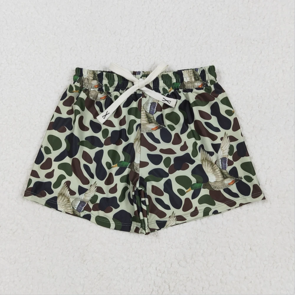

Toddler Swimsuit Drawstring Swimmming Trunk Kids Boy Swim Shorts Teenage Swimwear Green Duck Camo Beachwear Child Bathing Suits