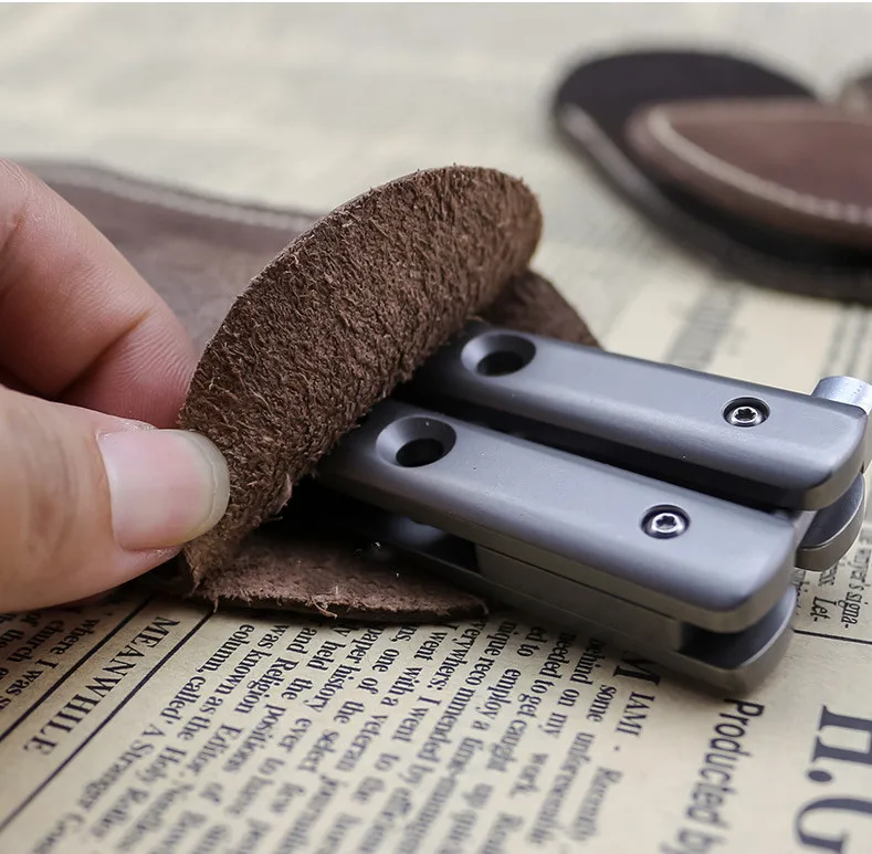 Custom Leather Cowhide Scabbard Storage Folding Knife Protective Case for Butterfly Knife Leather Case