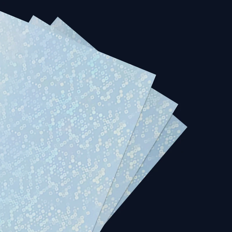 A4 Holographic Vinyl Sticker Paper Transparent Bubbles PET Adhesive Paper For Inkjet Printer Waterproof Anti-tear DIY