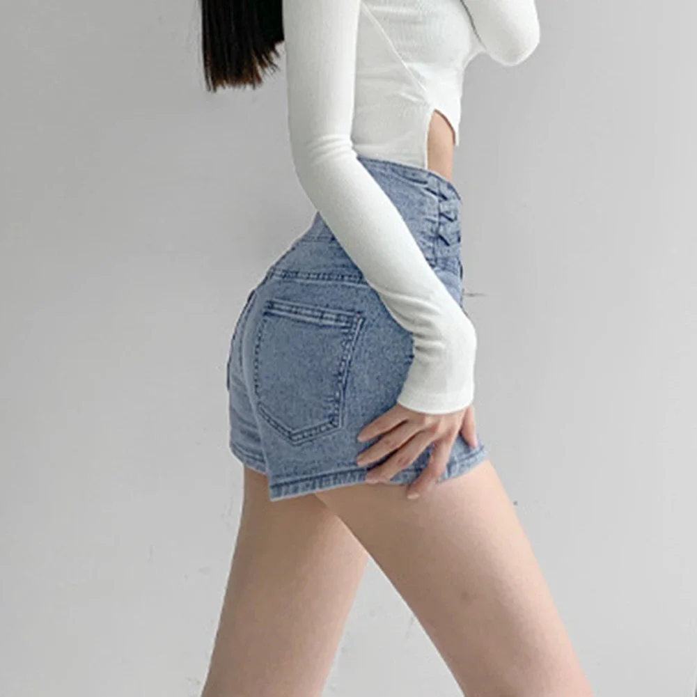 Casual Outing Black Womens Summer Shorts Cross Woven Shorts Black Color Female Polyester Fabric For Daily Wear