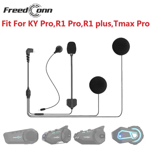 Freedconn-accesorios para interfono de motocicleta, traje de auricular duro para KY Pro R1 Pro R1 plus Tmax Pro, intercomunicador para casco
