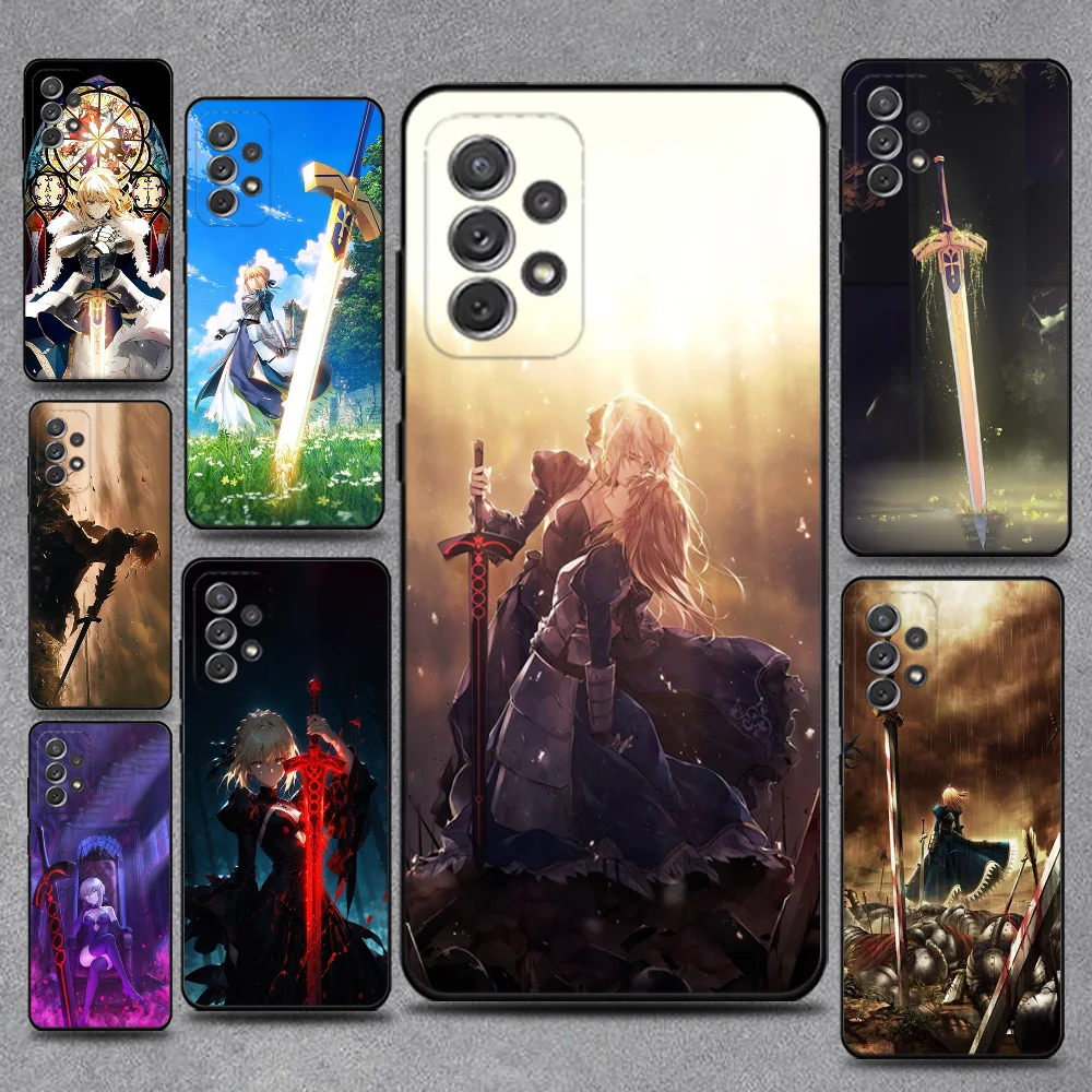 

Fate Zero Stay Night Saber Phone Case For Samsung S25,S24,S21,S22,S23,S30,Ultra,S20,Plus,Fe,Lite,Note,10,9,5G Black Cover