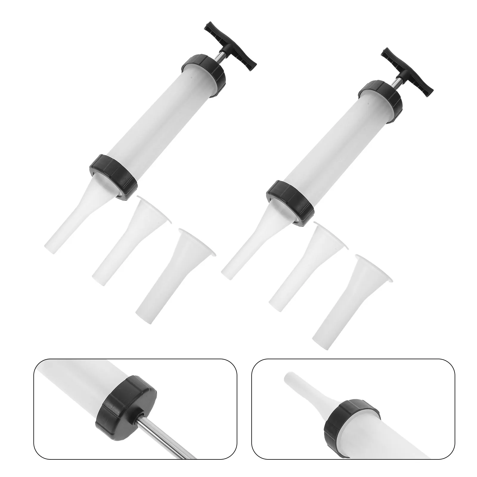 2Sets DIY Sausage Stuffer Manual Meat Filler Machine for Homemade Sausages Meatballs Compact Reusable Kitchen Sausage Making
