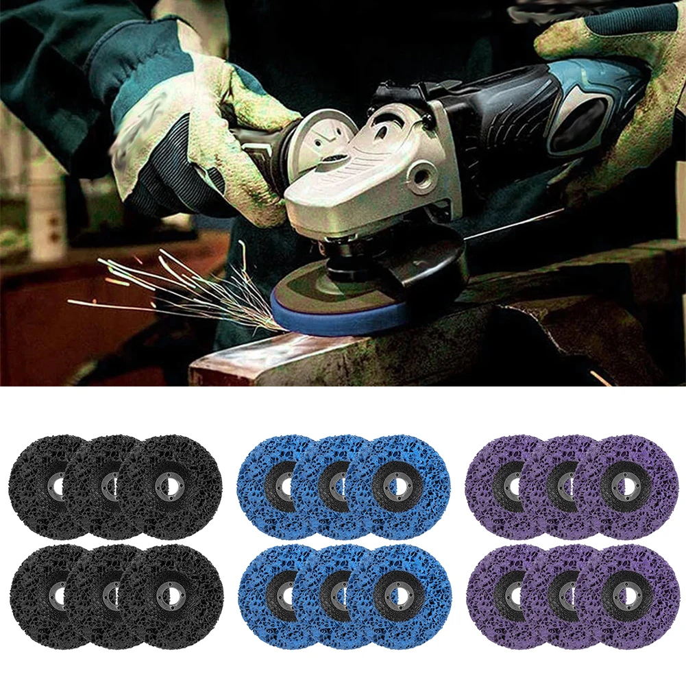 6PCS Strip Discs 100mm 4inch Poly Strip Wheel Poly Paint Removal Disc for Angle Grinder Clean Remove Paint Coating Rust