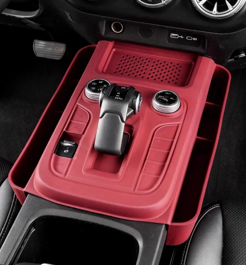 Auto All-inclusive Wireless Charging Pad Fit for Tank 300 2021-2024 Car Central Control Silicone Storage Box upgrade accessories