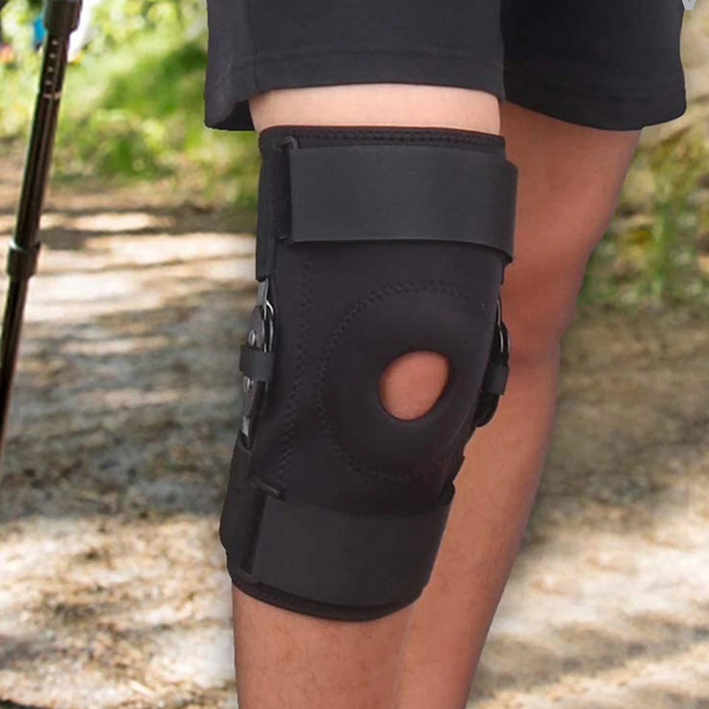 

Sports Knee Pads Braces Hinged for Women Men Football Lineman Heated Adjustable Side Stabilizers Support Brace