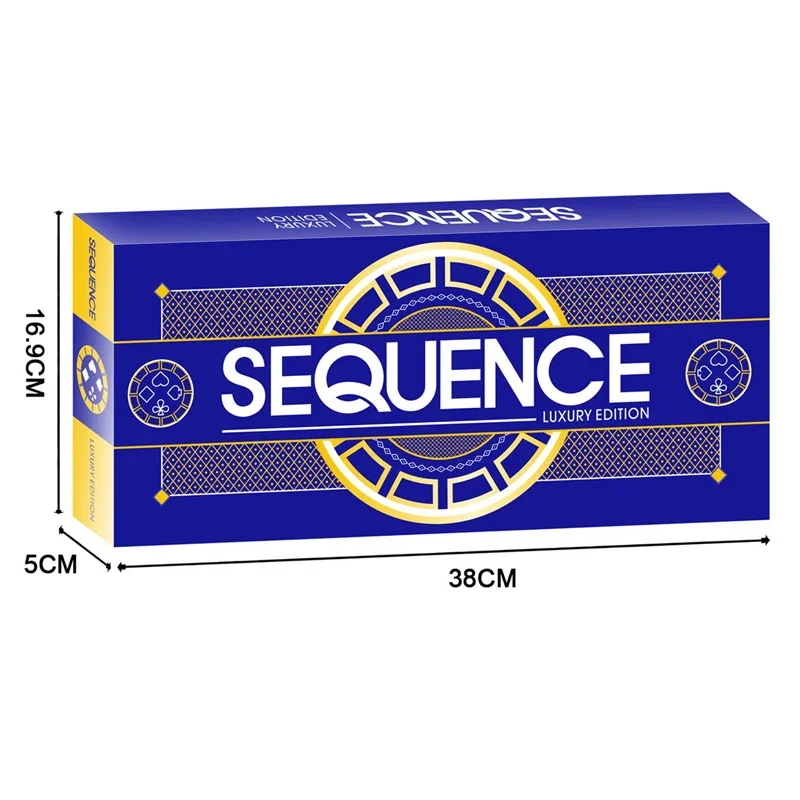 Unleash Your Inner Gamer with Sequence Luxury Edition Board Game for 2-12 Players - Fun and Challenging