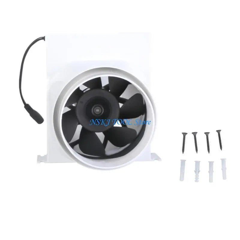 

L8RC 12v Extractor Fan Low Noise Inline Duct Hydroponic Air Blower Exhaust Fan