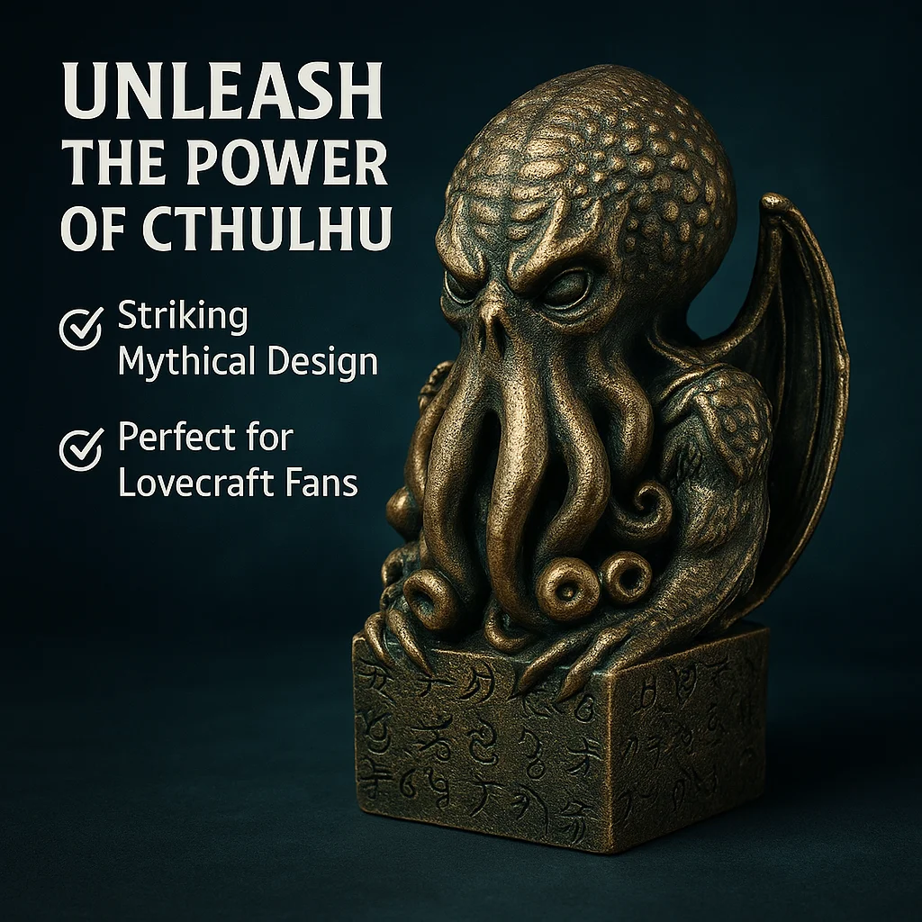 

Halloween Cthulhu Mythical Resin Statue Decorative Figurine For Home Bookshelf Office Desk Gothic Fantasy Ornament