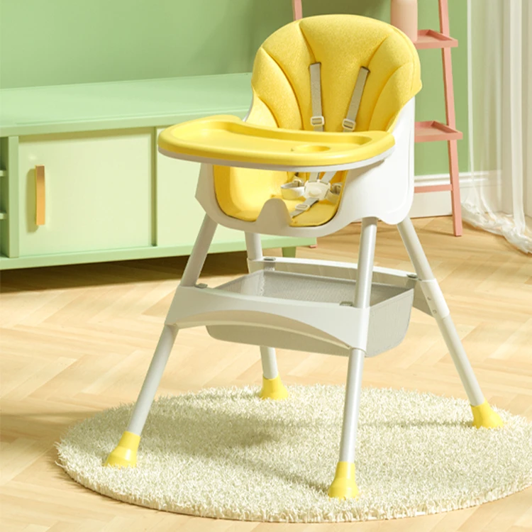 JXB High chair for with removable tray, adjustable height legs for easy assembly of dining aisle