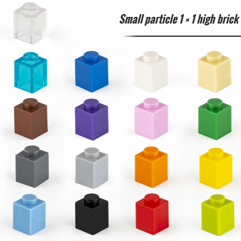 

50pcs Small Particle 3005 High Brick 1x1 Building Block Parts DIY Blocks Compatible with Creative Gift Castle Toys