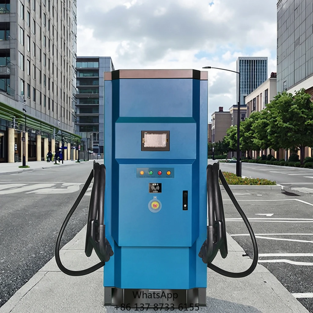 Factory Price Dual Gun 60kw CCS2 Fast Car Charger Station EV DC Charging Pile For Electric Vehicle