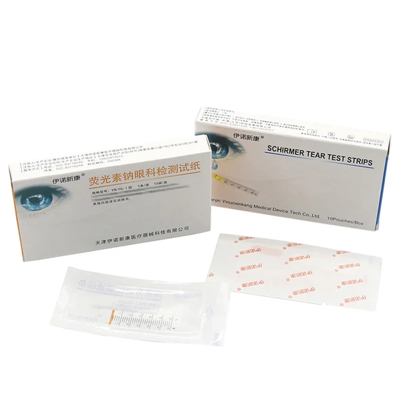 Yinoxinkang Fluorescent Eye Detection Test Paper Artificial Tear Detection Filter Paper Eye Detection Paper