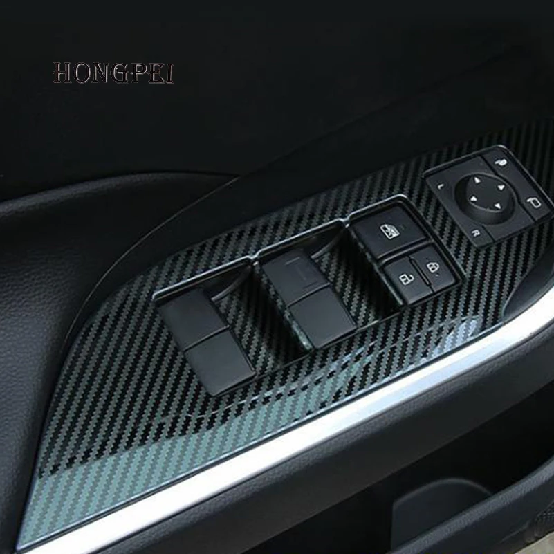 Car Styling For Toyota RAV4 RAV 4 2019 2020 Stainless steel Window Glass Lift Switch Button Panel Cover Trim Auto Accessories