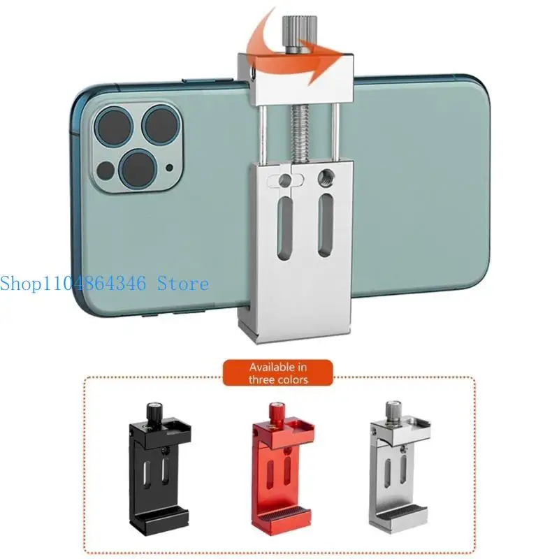 5asd Metal Phone Tripod Mount Adjustable Phone Holder Phone Holder Clip Connector Head Used for Monopod Selfie Travel