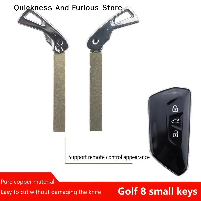 【MO】1/3/5PCS Car Key Blade HU162 Smart Remote Keyless Blank For ID3 ID4 Golf8 Keyless Remote Proximity Key Emergency Blade