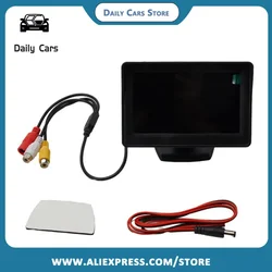 4.3-Inch Car Monitor TFT LCD 480X365 Display Rear View Screen 12V 24V For Vehicle Backup Camera CCTV Home Security Surveillance