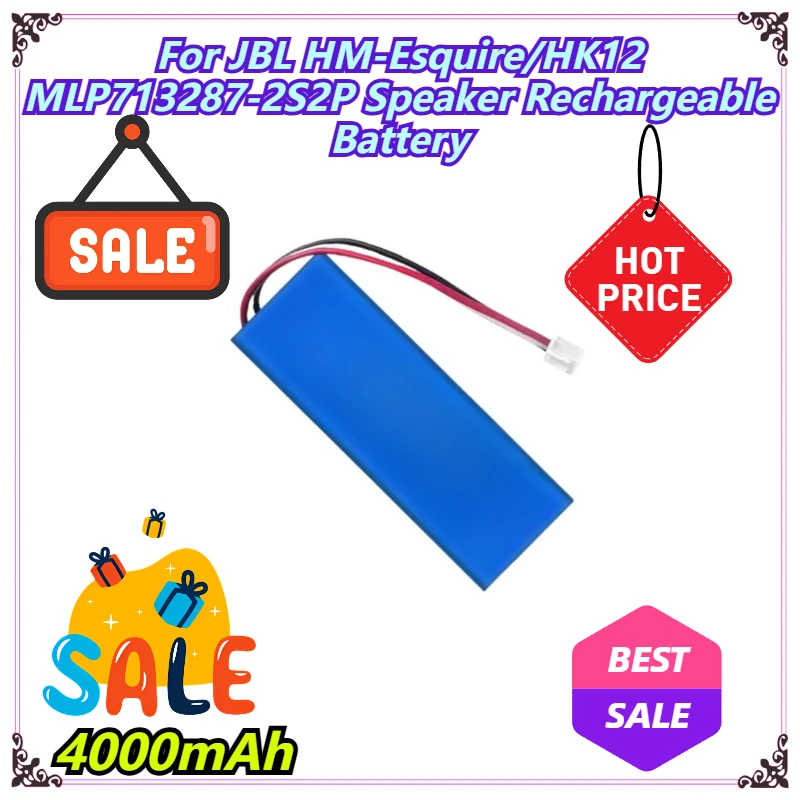

4000mAh For JBL HM-Esquire/HK12 MLP713287-2S2P Speaker Rechargeable Battery