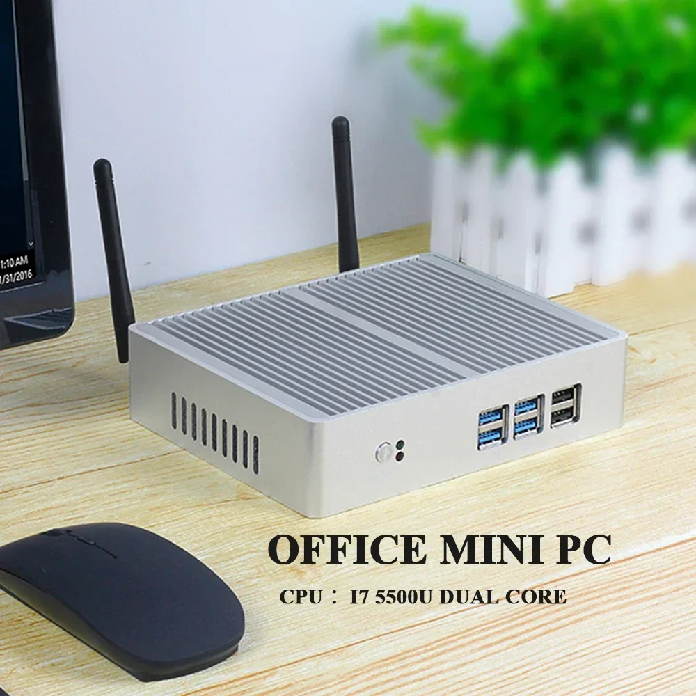 NEW Office Mini PC Computer with i3 i7 i5 7267U 7th Gen Dual Core Thin Client 8G Ram 128G SSD Wifi WIN10 Pro desktop