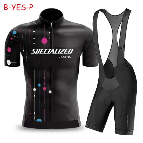 Ropa de ciclismo para hombre, conjunto de pantalones cortos, chaqueta, uniforme, Jersey, corte láser, Mtb, verano, 2024