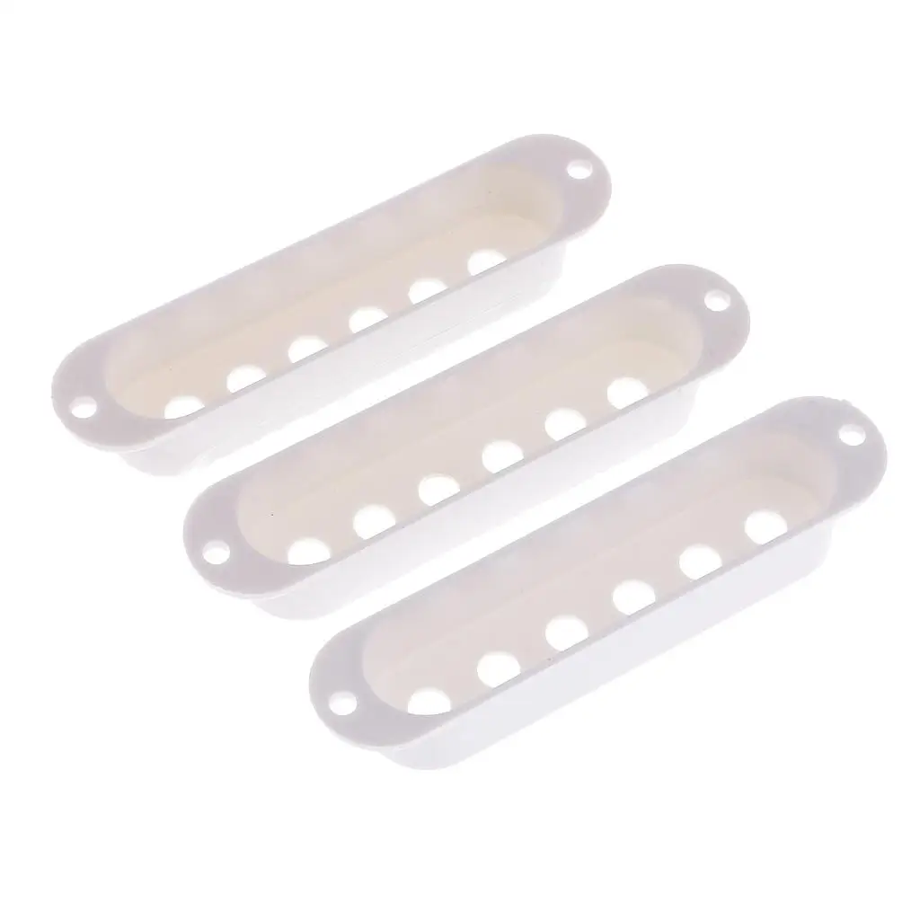 ST SQ Electric Guitar Replacement Pickup Cover Plastic White Single Coil Covers for Guitar Modification