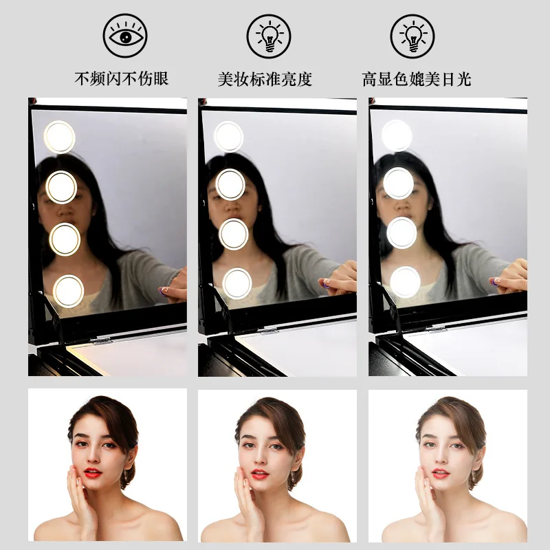 Professional lamp trolley cosmetic case, manicure and beauty storage case, makeup and makeup artist suitcase.