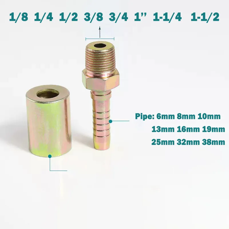 Crimping External Thread Joint 1/4\