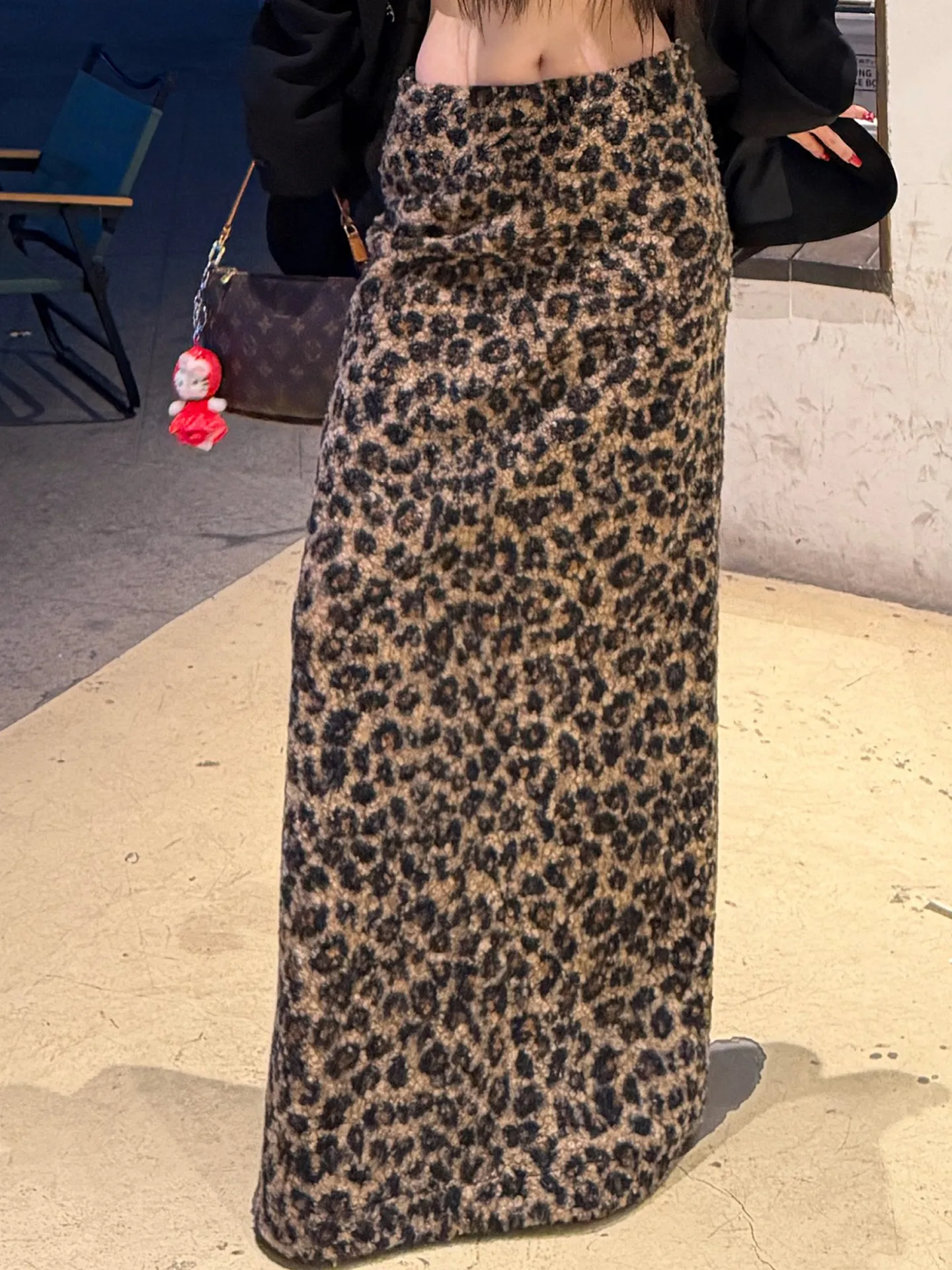 Women Bodycon Ruched Long Skirt Women Sexy Leopard Print Elastic Elegant High Waist Mermaid Maxi Skirts Summer Streetwear D806