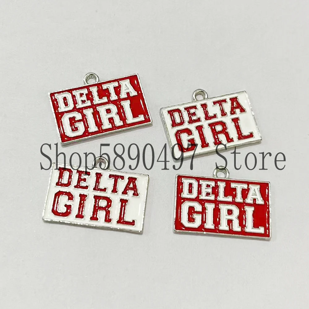 RED WHITE DELTA GIRL CHARMS