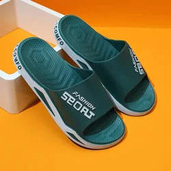 Men Slippers Home Letter PVC Soft Sole Non Slip Anti Slides Sandals Indoor Outdoor Summer Ladies Shoes Woman Female 2024 New