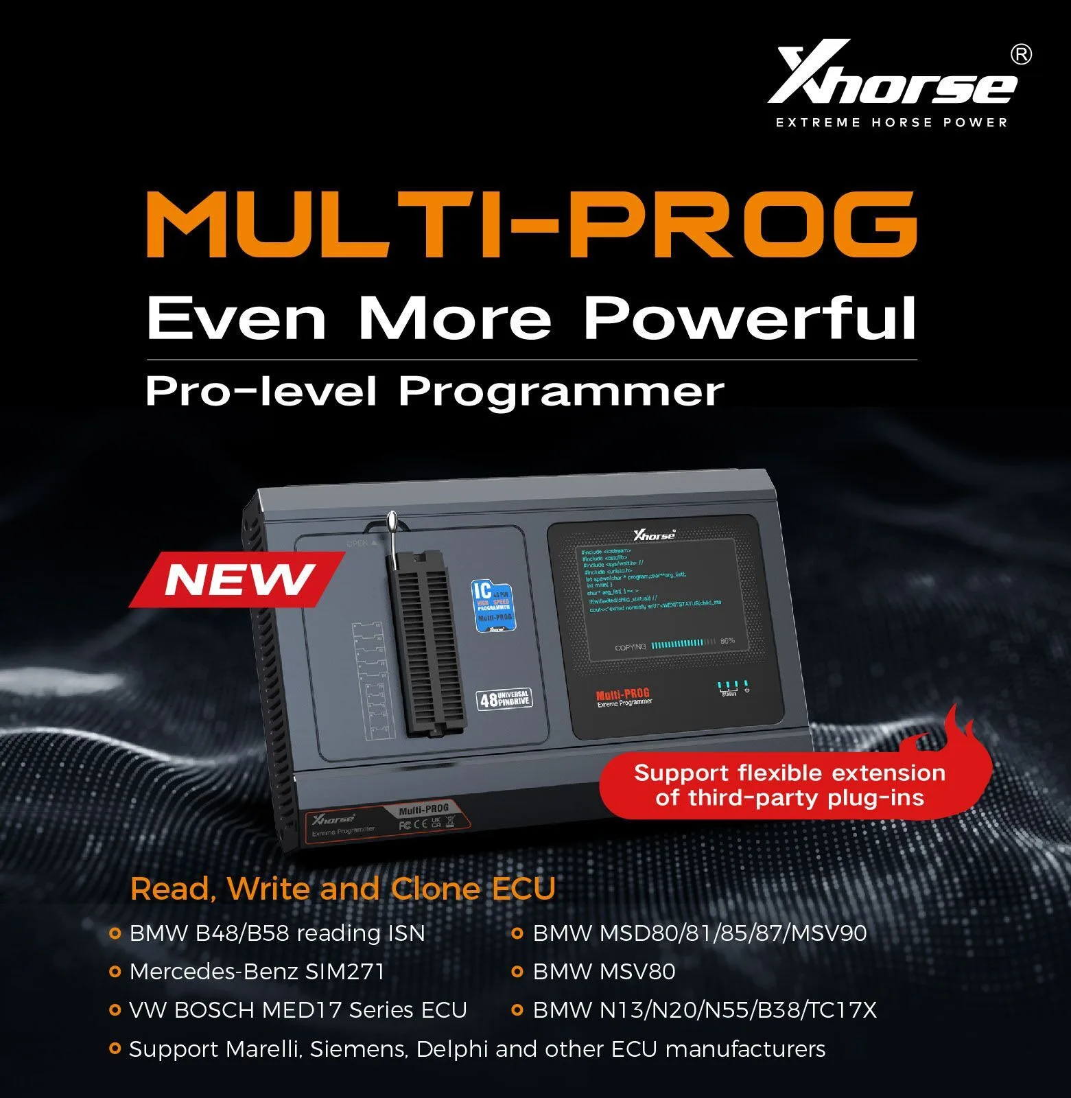 Xhorse Multi Prog Multi-Prog Programmer XDMPG0GL Global Version Pro-level ECU TCU Programmer with Free MQB48 License Update Version of VVDI Prog