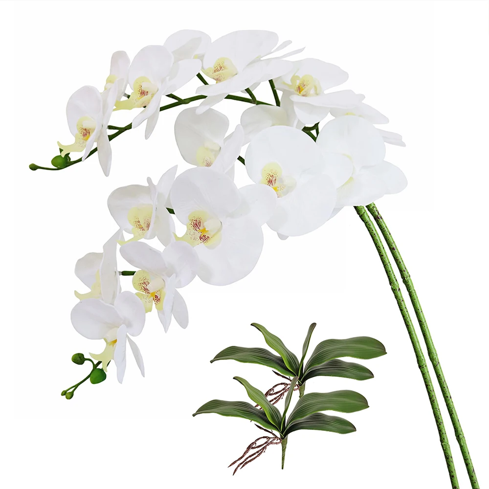 69cm Phalaenopsis Artificial Flower Branches Real Touch Faux Orchid Stems for Floral Arrangement Wedding Party Home Decoration