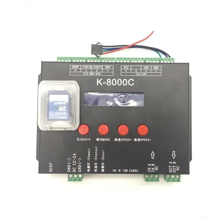 K-8000C Controller per scheda SD a LED più popolare Controller per catena luminosa a LED Controller a LED programmabile