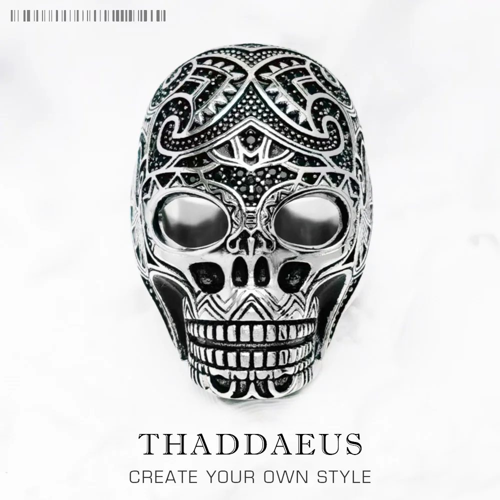 

Maori Skull Ring Fine Jewerly For Women Men Autumn Brand New Ethnic Gift In 925 Sterling Silver