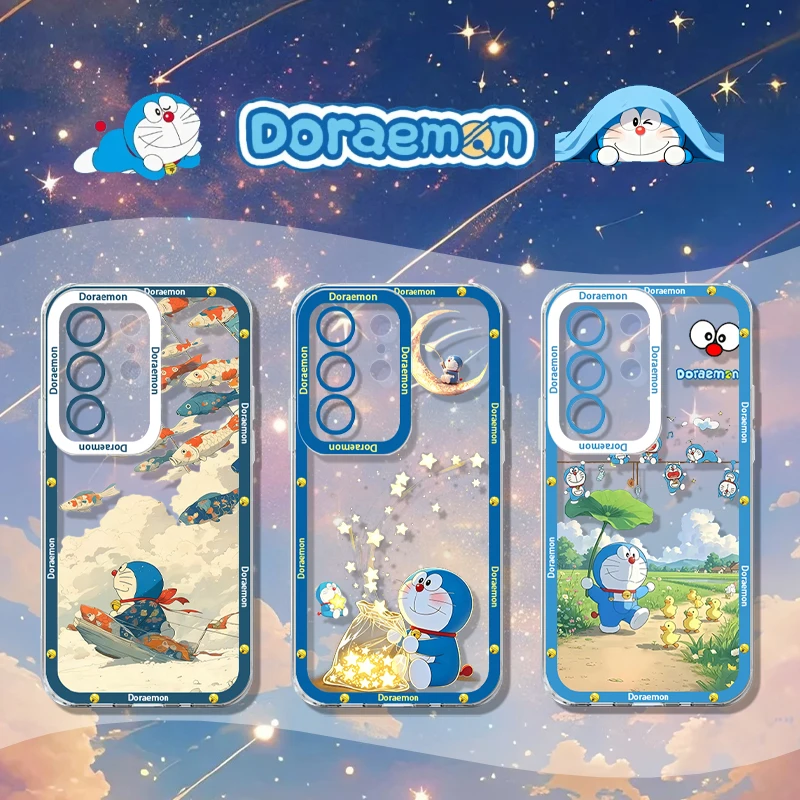 Funda con Diseño de Doraemon y Cielo Estrellado para Samsung Galaxy S26 Ultra, S25 Edge, S24, S23, S21, S22 FE, Plus, A57, A37, A07, A17 5G