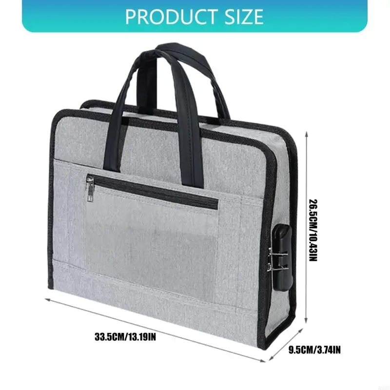 حقيبة ملفات حاملات ذات سعة كبيرة للمستندات والكتب اليومية الأساسية تصميم موفر للمساحة للمنازل الصغيرة والسفر 896C #3