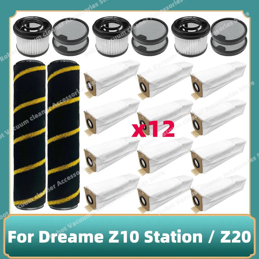 

Compatible For Dreame Z10 Station / Z20 Parts Main Roller Brush Filter Dust Bag Replacement Accessories