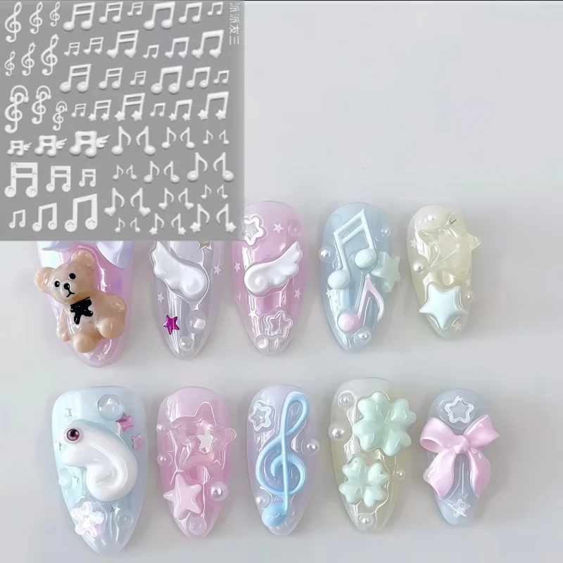 Niedliche Cartoon-Notiz Mini-Flügel Fisch-Board 3D Nagelkunst-Dekor Silikonform Einteilige Nagelkunst-Stempelform – Detail 1
