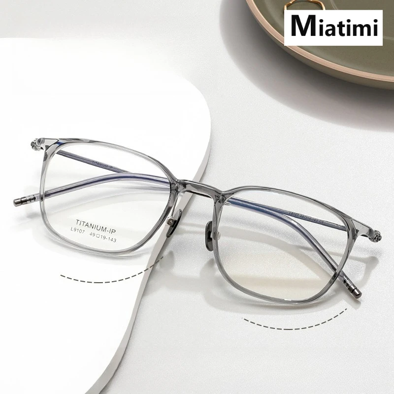 

Acetate Titanium Glasses frame men Women Retro Transparent Square Eyewear Luxury Prescription Eyeglasses Frames Spectacles