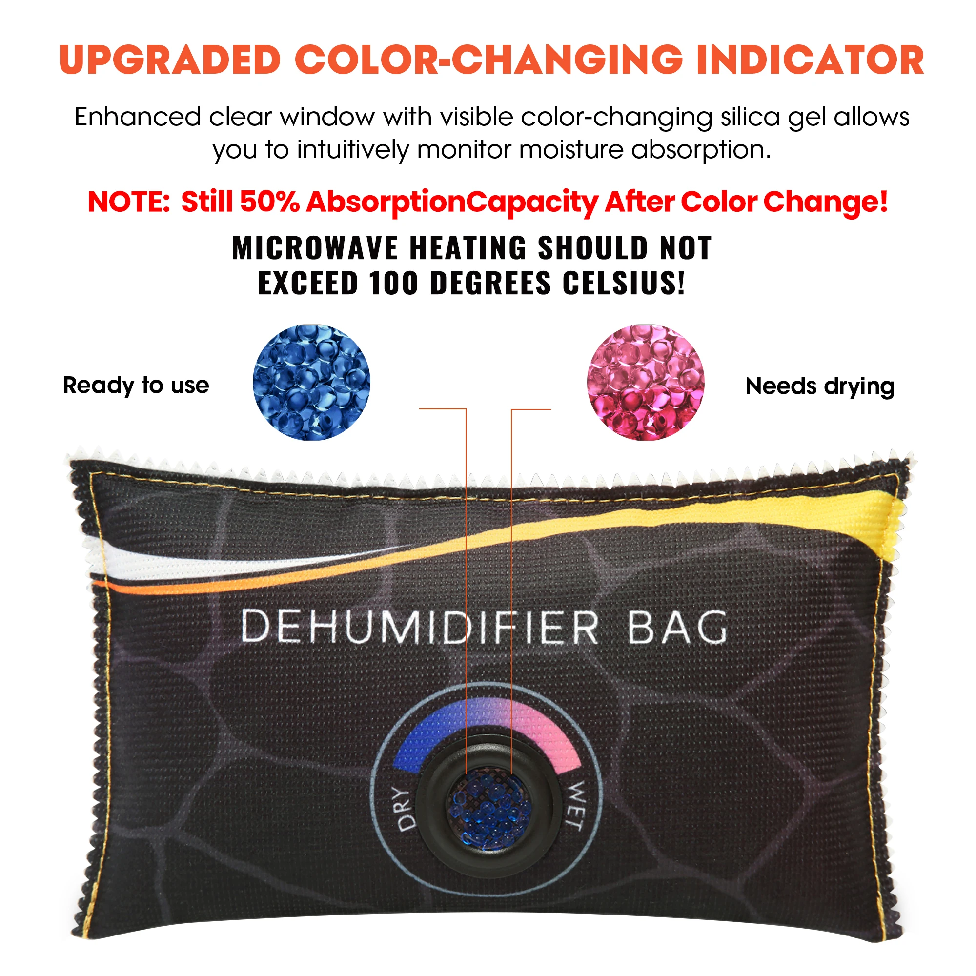 Car Dehumidifier Moisture Absorber Reusable Silica Gel Drying Bag Multifunction Silica Gel/Mineral for Wardrobe Shoe Cabinet