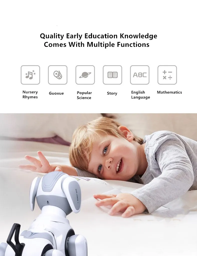 Electric RC Robot dog Intelligent Pet Dog Dancing Music Remote & Touch Control Walking Friend learning Toys RC Robot Dog Toy
