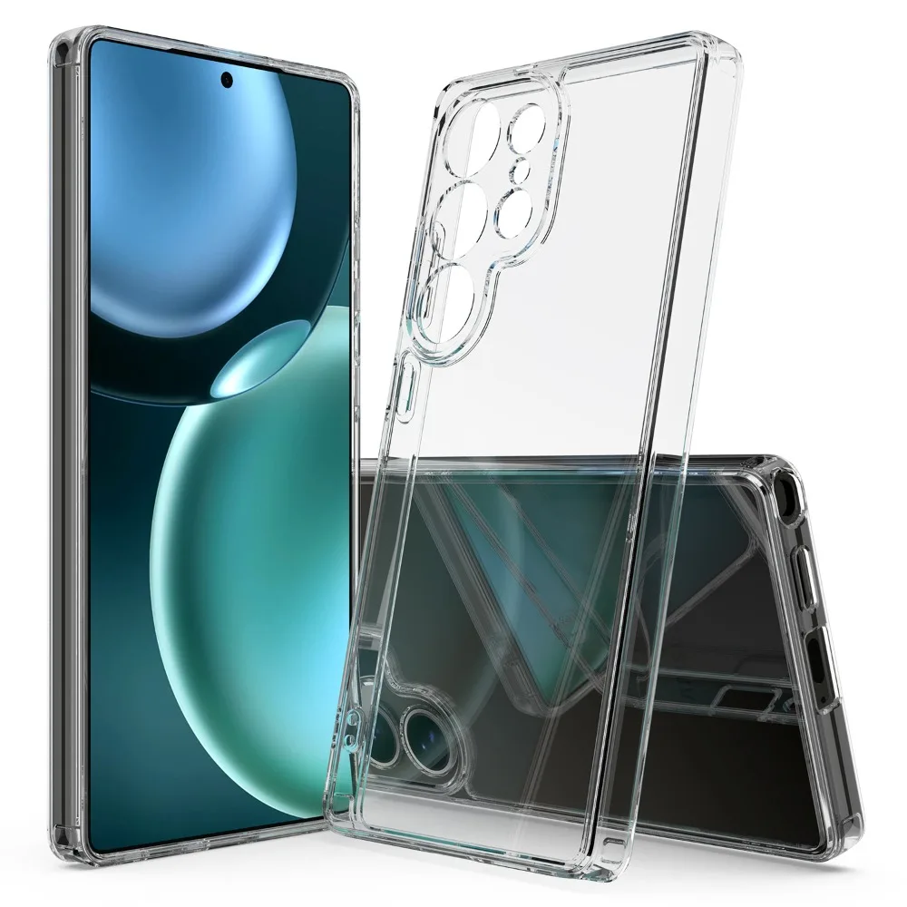 Transparente Acryl-Handyhülle für Samsung Galaxy S25 Ultra S24 S23 FE S22 S21 Plus A05 05S A15 A25 A25 A16 A26 A36 A56 5G Cover