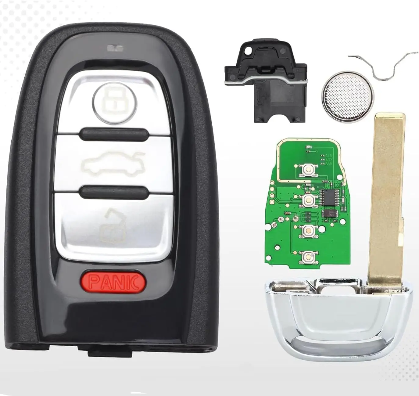 Replacement Smart Remote Car Key Fob for Audi A4 A5 Q5 2008-2016 IYZFBSB802 8T0959754G 8K0959754B 8K0959754BB