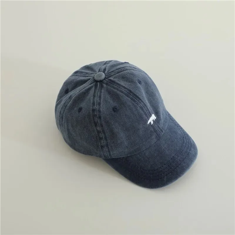 Kids Baseball Cap 49-53cm 2-6 Years Spring Summer Cartoon Embroidery Denim Girls Hat Toddler Boy Girl Vintage Snapback Caps view 6