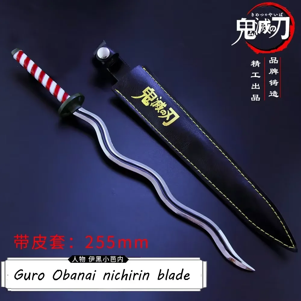 25cm demônio slayer espada agatsuma zenitsu nichirin lâmina liga katana espada samurai japonês anime arma ornamentos presente brinquedo