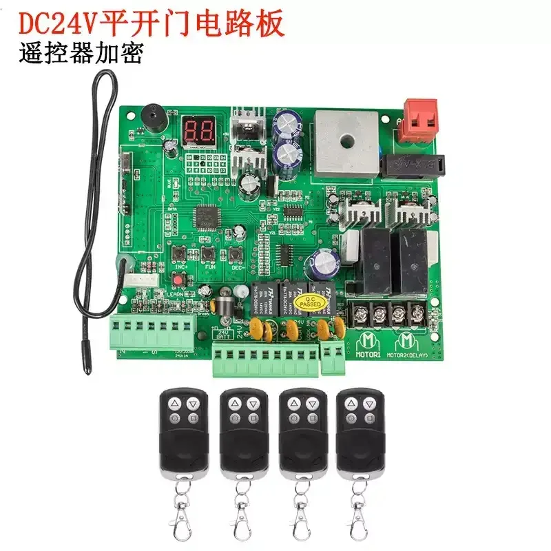 DC24V Swing Door Circuit Board with Encrypted Remote Control, Special Remote Control Handle for Electric Door