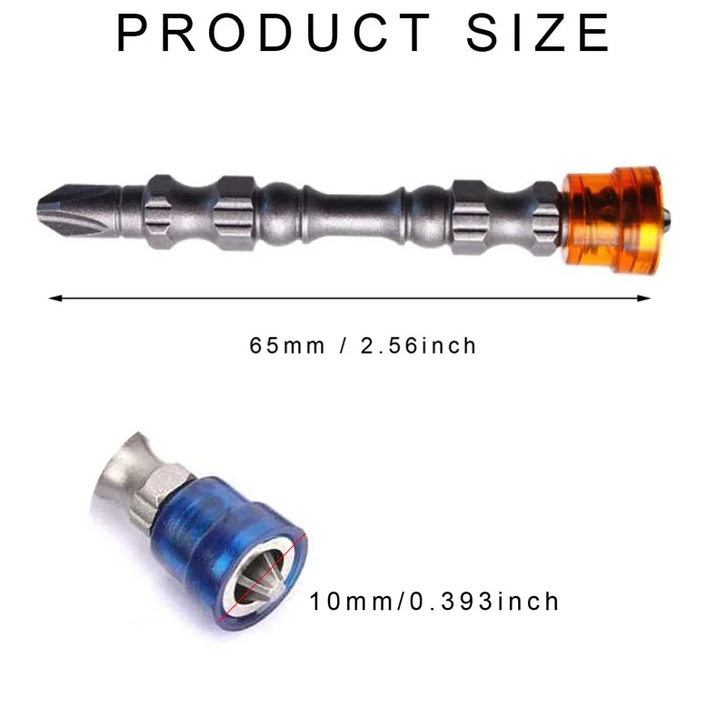 5pcs Phillips Screwdriver Screwdrivers Bit Set ph2 Screw Driver Bits Precision Impact Driver Magnetic Ring Anti Slip Electric